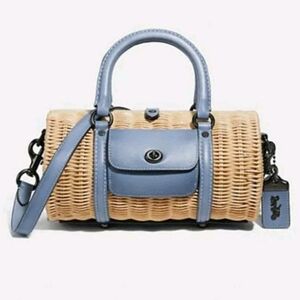 Coach Originals, Glovetanned Leather & Wicker Barrel Bluebell Bag